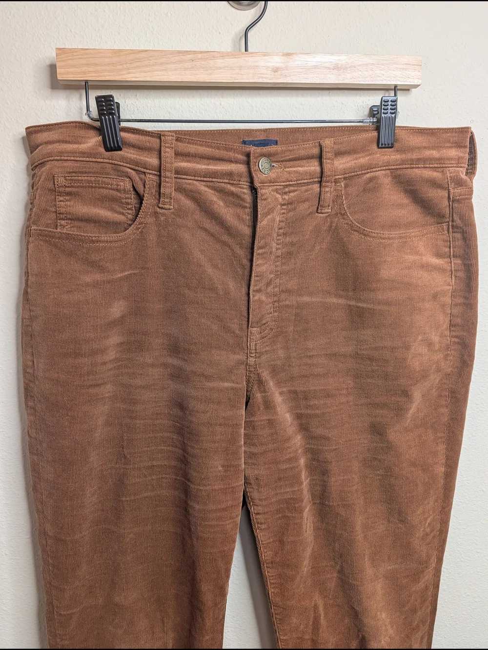J.Crew Corduroy Pants Size 31 Caramel Tan Straight Leg 98%‎ Cotton